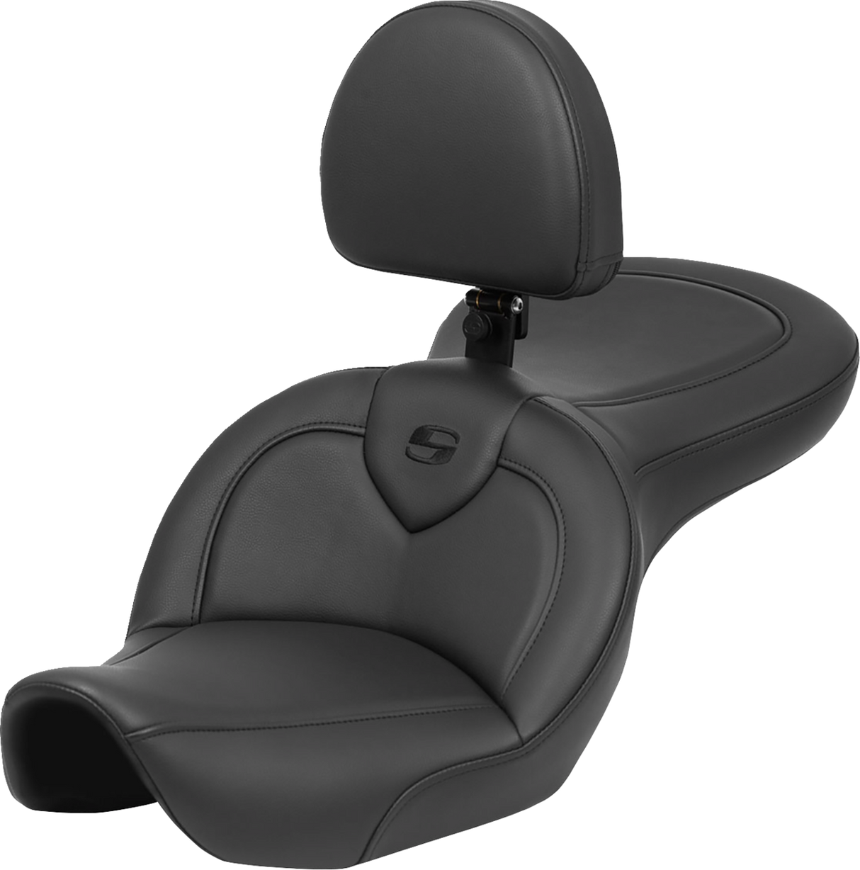 SADDLEMEN Roadsofa* Seat - with Backrest - Black - FXDWG '96-'23 896-05-187BR