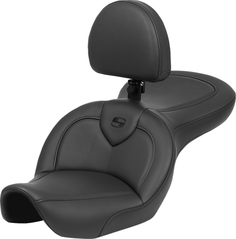SADDLEMEN Roadsofa* Seat - with Backrest - Black - FXDWG '96-'23 896-05-187BR