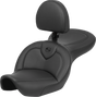 SADDLEMEN Roadsofa* Seat - with Backrest - Black - FXDWG '96-'23 896-05-187BR