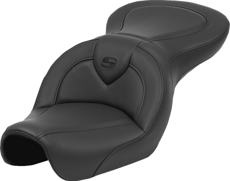 SADDLEMEN Roadsofa* Seat - Black Stitch - without Backrest - FXD '04-'05 804-04-187