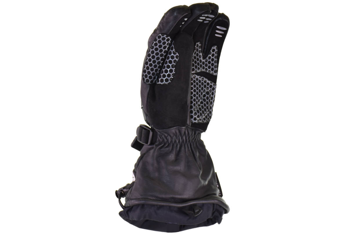 FXR - Yamaha - Leather Gauntlet Snowmobile Gloves Black (Md)