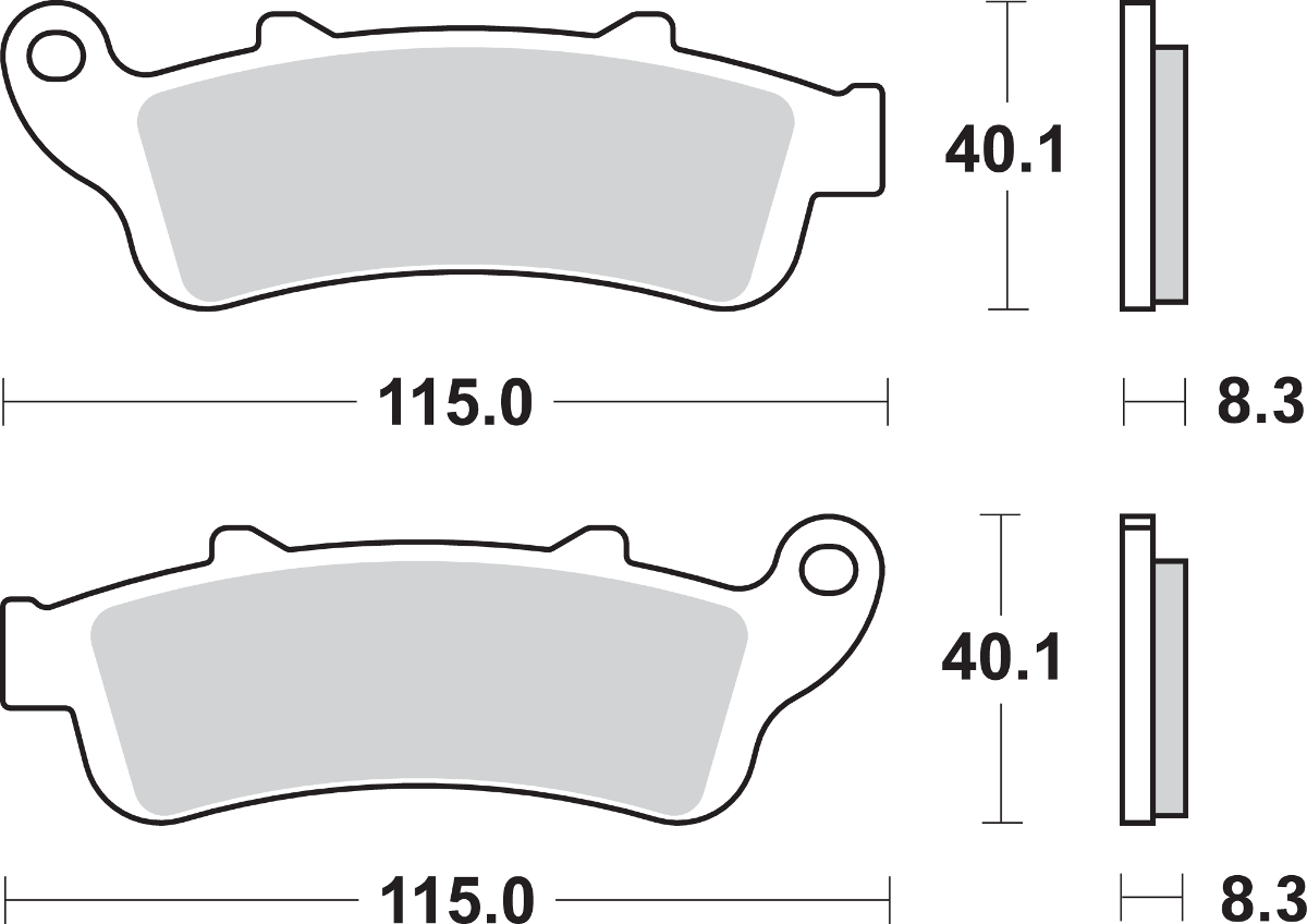 SBS HS Series Sintered Brake Pads - 735HS (Honda / Victory / Kawasaki / Hyosung 1997–2026)