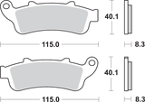 SBS HS Series Sintered Brake Pads - 735HS (Honda / Victory / Kawasaki / Hyosung 1997–2026)