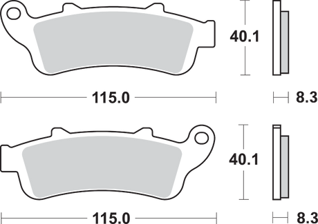 SBS HS Series Sintered Brake Pads - 735HS (Honda / Victory / Kawasaki / Hyosung 1997–2026)