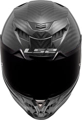 LS2 Dragon Carbon Full Face Street Helmet | Solid | Gloss Black | XS–3XL | 807-2001