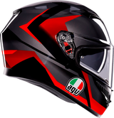 AGV K3 Helmet - Striga - Black/Gray/Red - Medium 2118381004-018-M