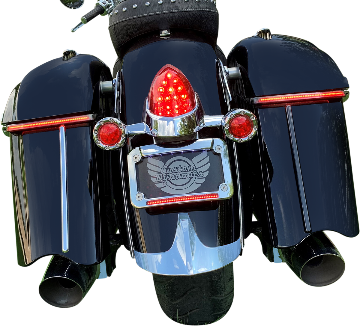 CUSTOM DYNAMICS Saddlebag Lights - Low Profile - Red Lens - Indian CD-IND-SPR-V2-R