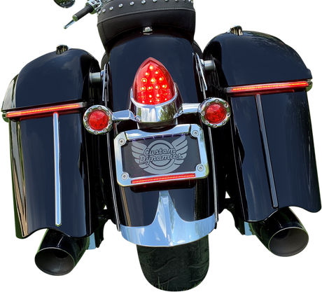 CUSTOM DYNAMICS Saddlebag Lights - Low Profile - Red Lens - Indian CD-IND-SPR-V2-R