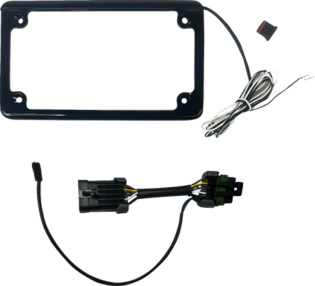 CUSTOM DYNAMICS Lighted License Plate Frame - Gloss Black - RZR Pro CD-LPF-RZRPRO