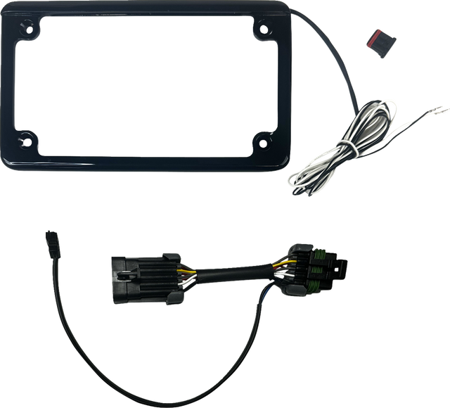 CUSTOM DYNAMICS Lighted License Plate Frame - Gloss Black - RZR Pro CD-LPF-RZRPRO