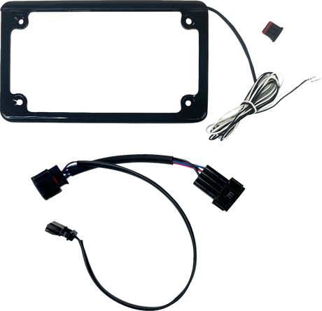 CUSTOM DYNAMICS Lighted License Plate Frame - Gloss Black - Talon CD-LPF-TAL22