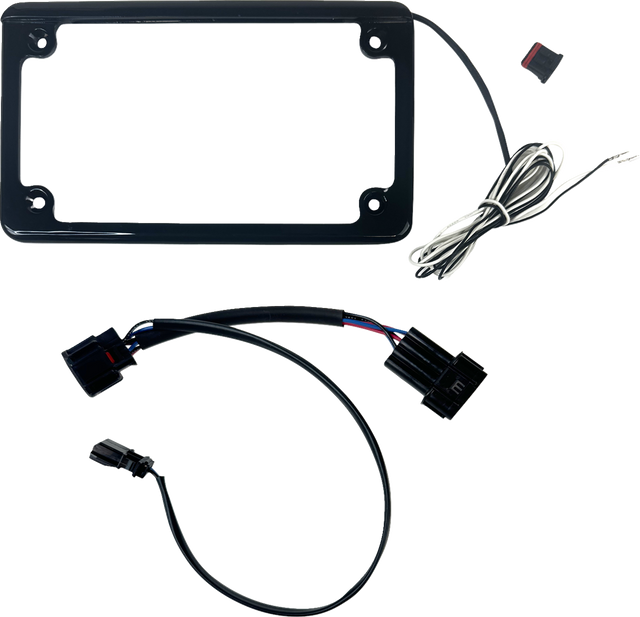 CUSTOM DYNAMICS Lighted License Plate Frame - Gloss Black - Talon CD-LPF-TAL22