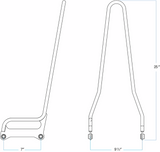 BILTWELL EXFIL Sissy Bar - Softail - Chrome 5003-504