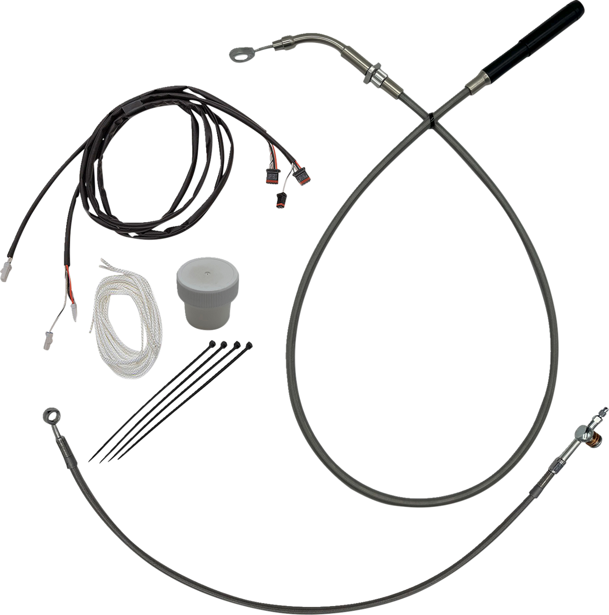 FAT BAGGERS INC. EZ Install Kit - +6" - FLHT, FLHX - Braided 119014