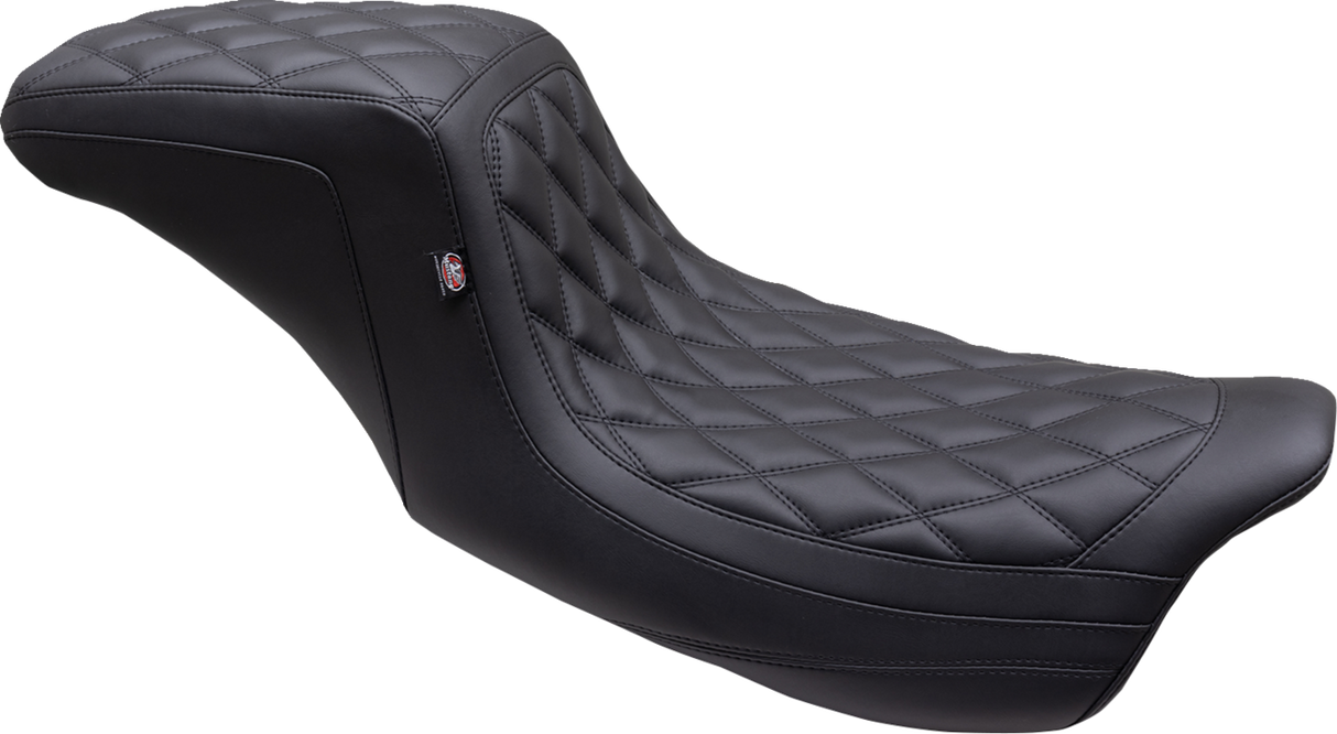 MUSTANG One Piece 2-Up Squareback Seat - Double Diamond - Black Stitch - FL '08-'24 75299
