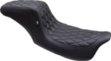 MUSTANG One Piece 2-Up Squareback Seat - Double Diamond - Black Stitch - FL '08-'24 75299