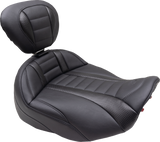 MUSTANG Deluxe Touring Solo Seat - Black Stitch - FLT/FLH '23-'24 89401