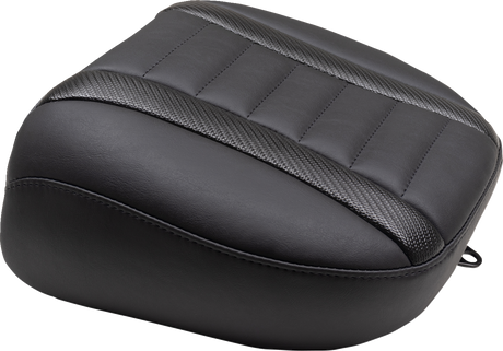 MUSTANG Deluxe Touring Passenger Seat - Black Stitch - Carbon Fiber Inlay - FLH/FLT '23-'24 88402