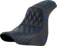 SADDLEMEN Pro Series SDC Performance Seat - w/o Backrest - Blue Stitch - FL/FX '18-'20 SC81829BLU