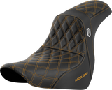 SADDLEMEN Pro Series SDC Performance Seat - w/o Backrest - Gold Stitch - FL/FX '18-'20 SC81829GOL