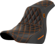 SADDLEMEN Pro Series SDC Performance Seat - w/o Backrest - Orange Stitch - FL/FX '18-'20 SC81829ORA