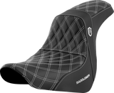 SADDLEMEN Pro Series SDC Performance Seat - w/o Backrest - White Stitch - FL/FX '18-'20 SC81829WHI