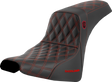SADDLEMEN Pro Series SDC Performance Seat - w/o Backrest - Red Stitch - FXBB/FXST '18-'23 SC81830RED