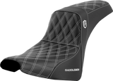 SADDLEMEN Pro Series SDC Performance Seat - w/o Backrest - White Stitch - FXBB/FXST '18-'23 SC81830WHI
