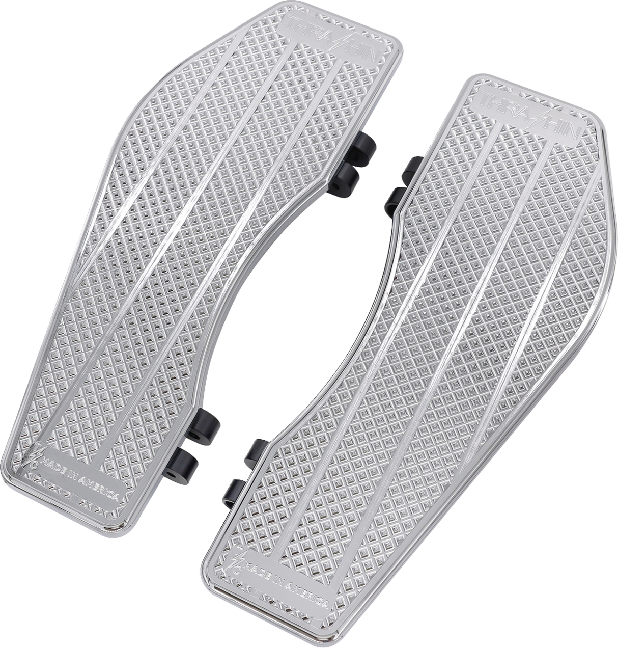 THRASHIN SUPPLY CO. Floorboards - Driver - Chrome TSC-2200-3