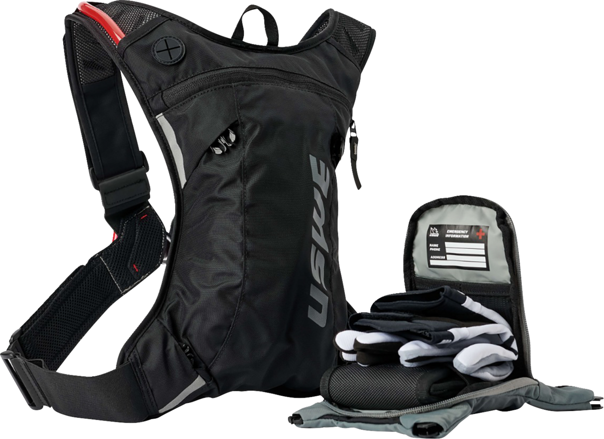 USWE Moto Hydration Pack - 3L - Carbon Black/Gray 203059001
