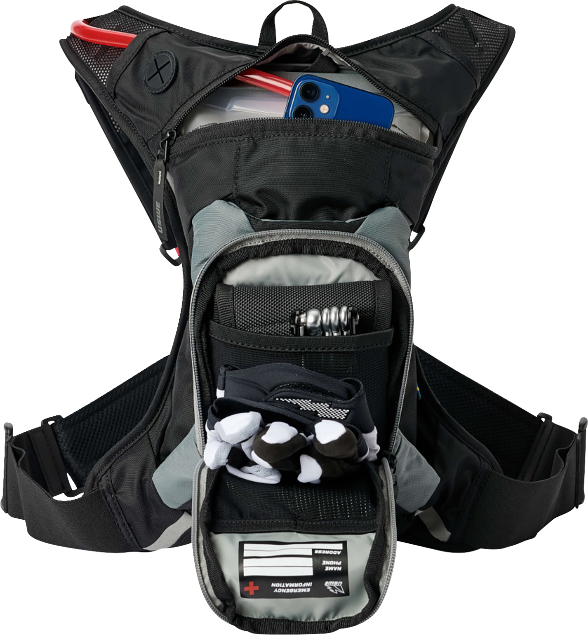 USWE Moto Hydration Pack - 3L - Carbon Black/Gray 203059001
