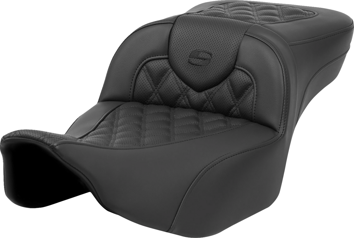 SADDLEMEN Roadsofa* Extended Reach Seat - Lattice Stitch - without Backrest - FL '23-'24 823-07-184