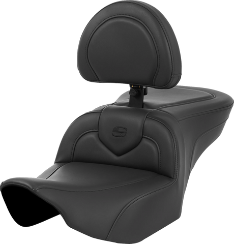 SADDLEMEN Roadsofa* Seat - with Backrest - Black Stitching - FL '23-'24 823-07-187BR
