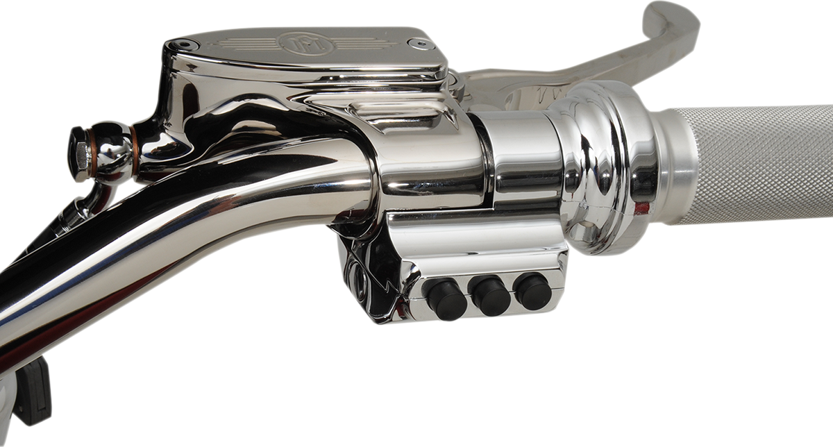PERFORMANCE MACHINE (PM) Contour Billet Handlebar Switch - Right Side - Three Button - Chrome 0062-2032-CH