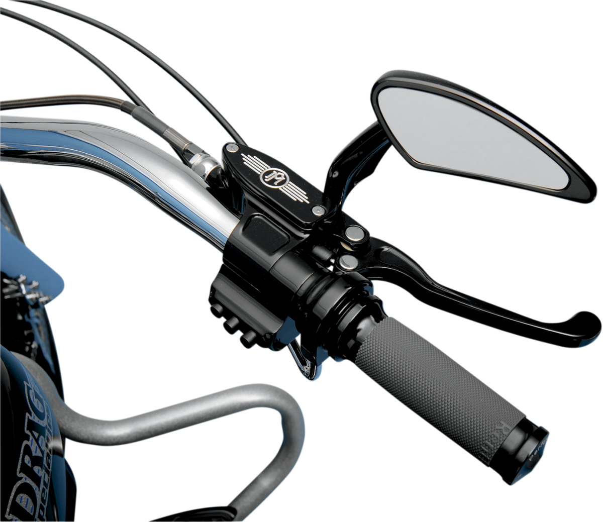 PERFORMANCE MACHINE (PM) Contour Billet Handlebar Switch - Right Side - Three Button - Black 0062-2032-B