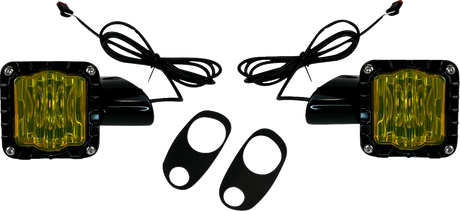 CUSTOM DYNAMICS LED Turn Signals - Black -Yellow Lens - Road Glide SD-RG-FT-YB