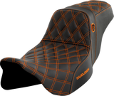 SADDLEMEN Pro Series SDC Performance Seat - SC80807ORA - Orange Stitch for FLH/FLT '08-'23