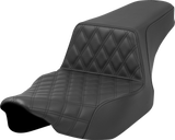 SADDLEMEN Step-Up Seat - Front Lattice Stitch - Black - Road Glide/Street Glide 823-07-172