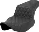 SADDLEMEN Step-Up Seat - Front/Rear Lattice Stitch - Black - Road Glide/Street Glide 823-07-175