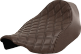 SADDLEMEN Renegade Solo Seat - Lattice Stitched - Brown - FLT/FLH '23-'24 823-07-002BLS