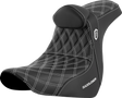 SADDLEMEN Pro Series SDC Performance Seat - w/ Backrest - White Stitch - FL/FX '18-'23 SC81829WHIRT