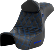 SADDLEMEN Pro Series SDC Performance Seat - w/ Backrest - Blue Stitch - Dyna '06-'17 SC80604BLURT
