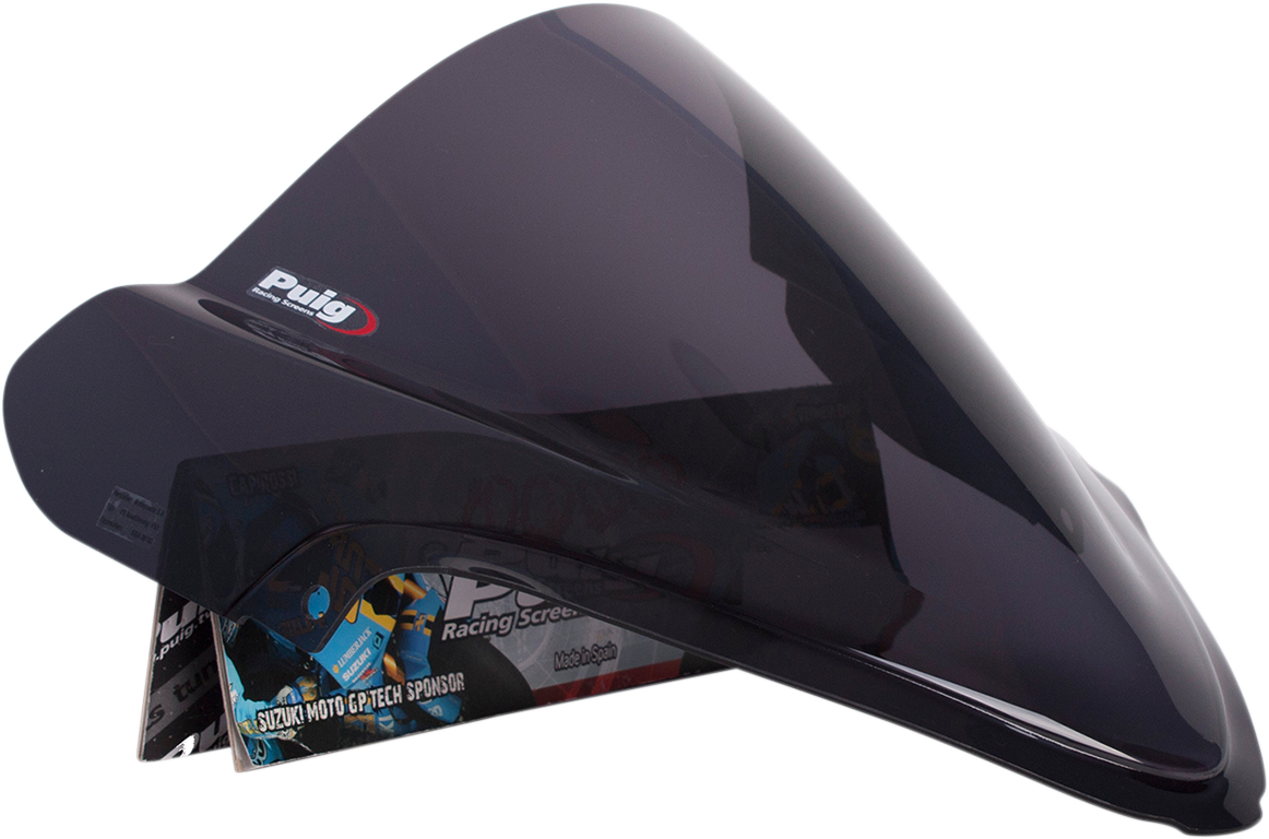 Puig Hi-Tech Parts 4826F Race Windscreen - 15-3/8" - Dark Smoke - Hayabusa | Street
