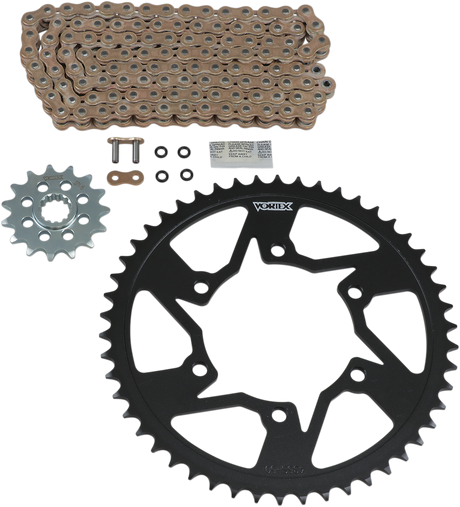 VORTEX CKG6317 Chain and Sprocket Kit - HFRS - Gold - Yamaha YZF-R6S | Street