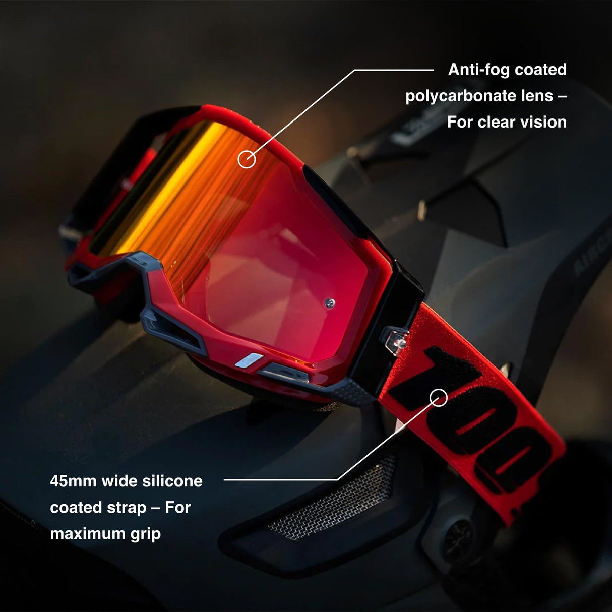 100% - Racecraft 2 - Goggles - Topo with Silver Mirror Lens