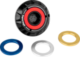 GILLES TOOLING Oil Filler Plug - Black - M20 x 1.5 - Aprilia/Honda/Suzuki OFC-20-15-B