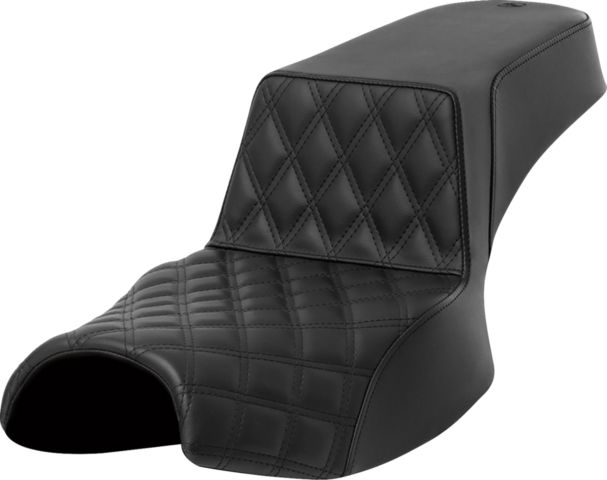 SADDLEMEN Step-Up Seat - Front Lattice Stitch - Extended Reach - Challenger '20-'24 I20-06E-172
