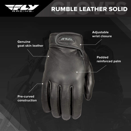 Fly Racing - RUMBLE GLOVES BLACK - Cycle City Outdoors