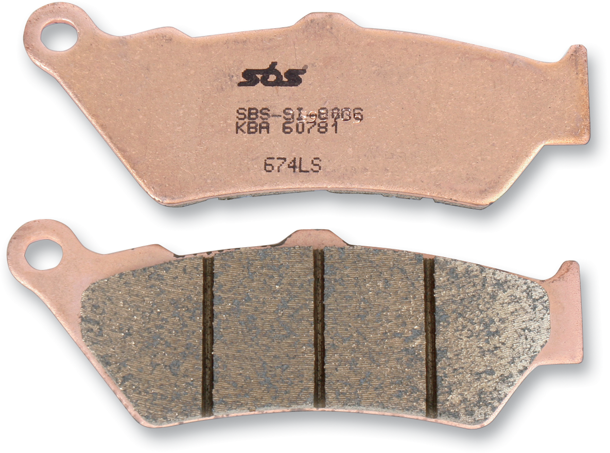 SBS Sintered Rear Brake Pads - 674LS (BMW / Ducati / Moto Guzzi / Victory 1999–2026)