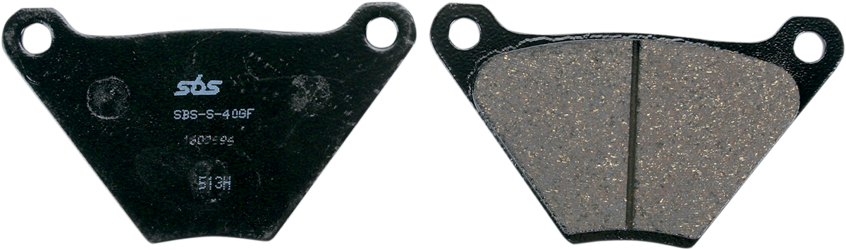 SBS Organic Base Brake Pads - 513H.HF (Harley-Davidson FLH Electra Glide / Electra Glide FL / FXE Super Glide 1972–1984)
